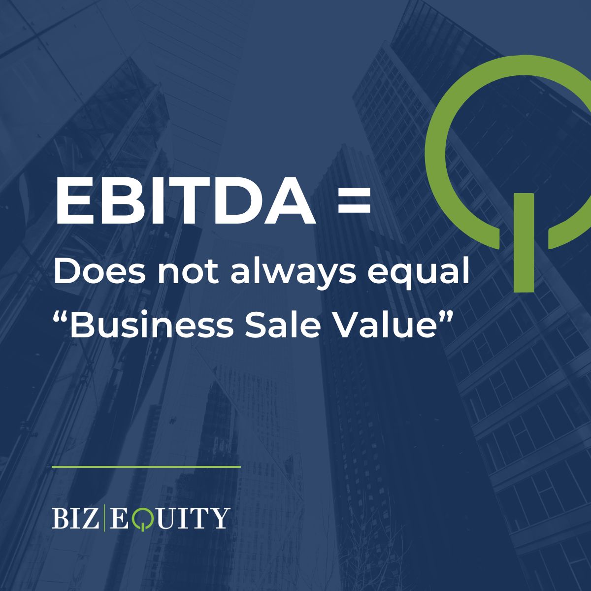 EBITDA = Net Income + Interest + Taxes + Depreciation + Amortization. This key valuation metric removes non-operating expenses, offering insight into a company's true operating performance.

#BusinessValuations #EquityValue #BizEquity