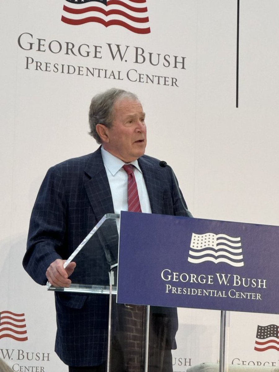 Wonderful to hear President Bush advocate for global freedom at the #forumonleadership at @TheBushCenter