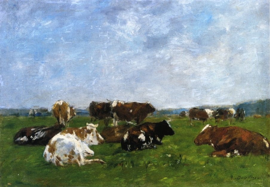 Cows in a Pasture wikiart.org/en/eugene-boud…