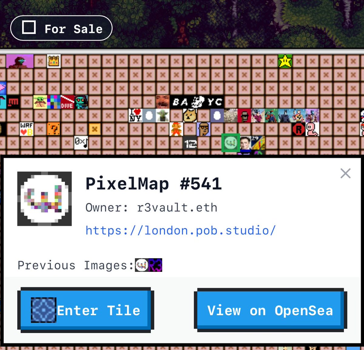 <a href="/CharmVerse/">CharmVerse</a> Here’s my Pixelmap that I dedicated to the <a href="/LondonDAO/">London DAO - 🏙🌙💃🏻</a> / <a href="/prrfbeauty/">Pob Studio</a>