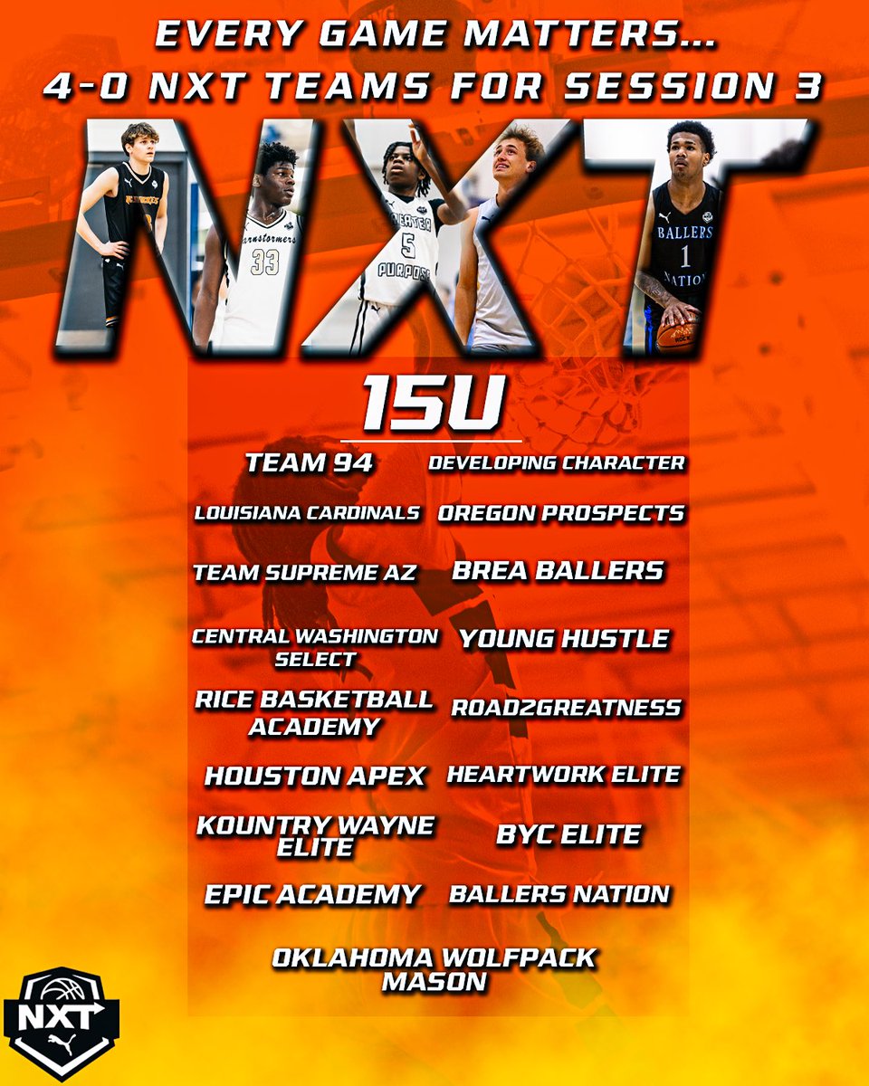 PRO16/NXTPRO League (@pro16league) on Twitter photo So Many Teams Made Their Mark Last Weekend… Who Will Go 4-0 Starting Tomorrow👀
#NXTFamily | <a href="/PUMAHoops/">PUMA Basketball</a> So Many Teams Made Their Mark Last Weekend… Who Will Go 4-0 Starting Tomorrow👀
#NXTFamily | <a href="/PUMAHoops/">PUMA Basketball</a>