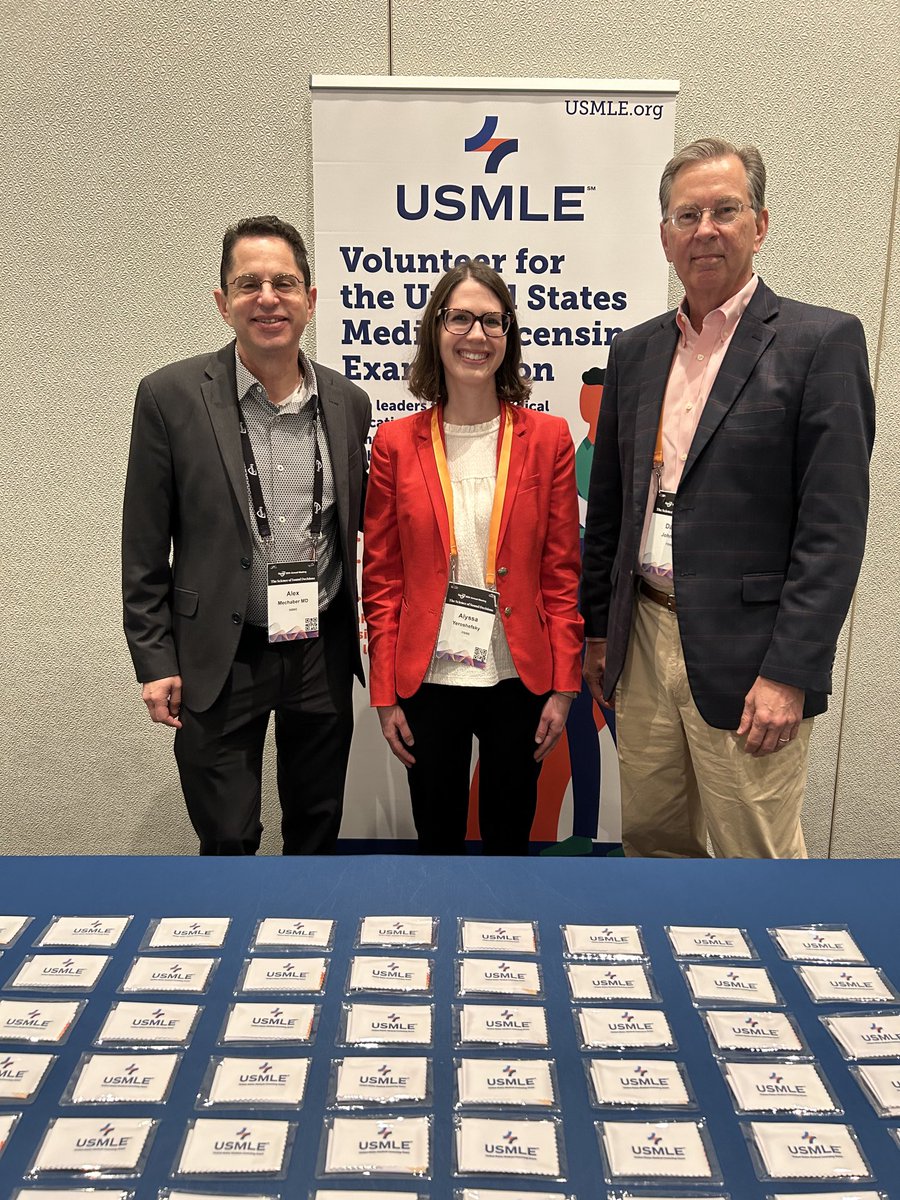 ⁦#USMLE⁩ team at the 2024 ⁦@TheFSMB⁩ annual meeting. Happy to answer questions about state board engagement with ⁦@TheUSMLE⁩