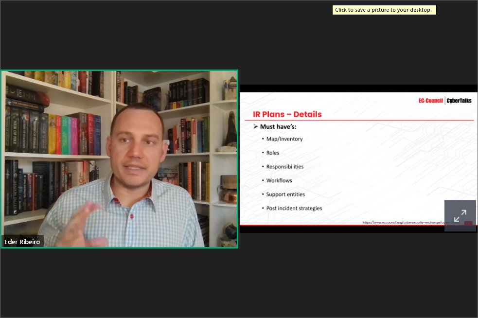 QuietEcho18's tweet image. A Guide to Incident Response Framework: IR Planning and Testing Essentials” to be presented by Eder Ribeiro.
#CyberTalks #webnar @ECCOUNCIL Apr-18 8:06