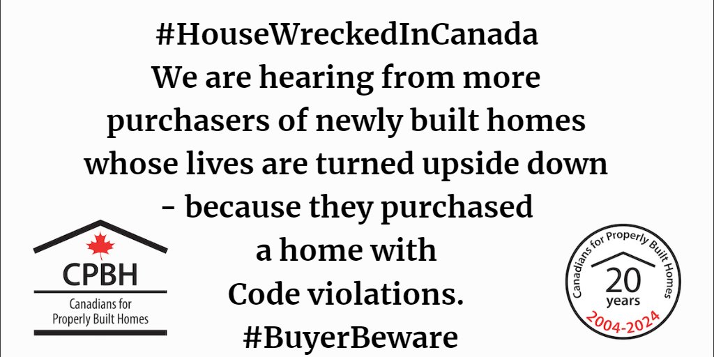 @AFernandes78 @JulieBellefeui2 @McinnesFrank1 @ArchitectsDCA @DavidSchaengold @ONTConsmrRights @RakocevicT Re newly built home disasters, Code violations, etc.:

Tragically:
➡️ some have told us that it ruined their lives.
➡️children (now adults) have said that they lost their childhood. 

#Housewrecked #BuyerBeware #EnforceTheCode