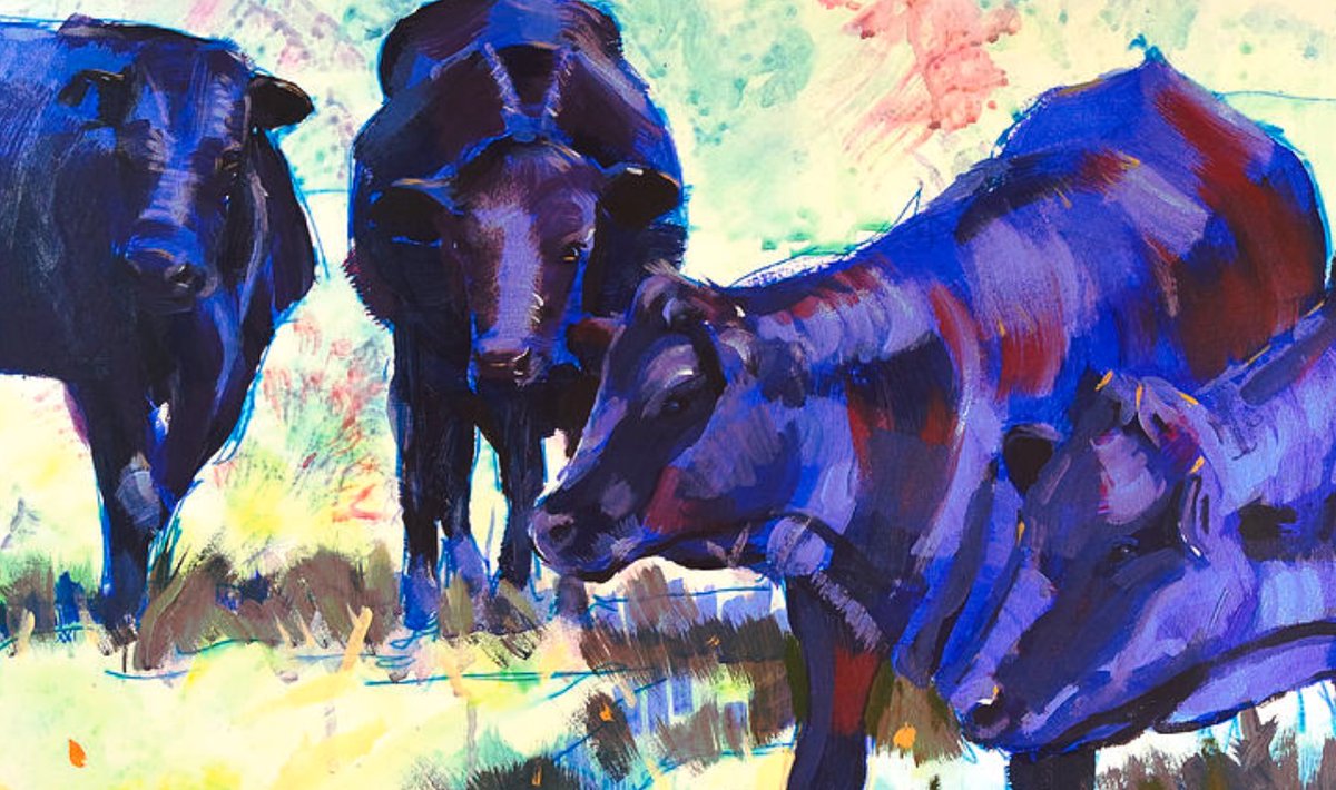 Expressive black cattle painting, check out the full artwork here mike-jory.pixels.com/featured/black…  #buyintoart #aYearForArt #FillThatEmptyWall #interiorDesign #artmatters #blackCattle #AngusCattle #Cows #cowPainting #butcher #farmshop #farmRestaurant