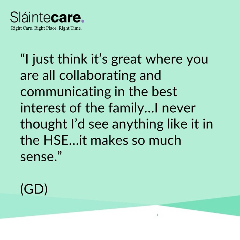 Feedback from families: #RightCareRightPlaceRightTime @HSELive #LinnChildrensPrimaryHealthCareTeam @saoltagroup @CHO2west @icgpnegs @Tony_CanavanHSE