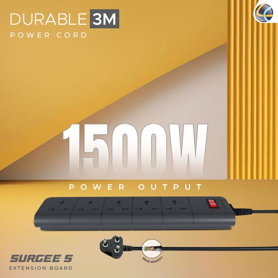 Lapcare_World's tweet image. "Power up with Lapcare's Surgee 5 Surge Protector (3M)! ⚡️ Safeguard your devices with surge protection and 3 meters of extended reach.💪"

#surgeextension #ExtensionBoard #onoffswitch #indicator #powerfulsocket #OverloadProtection #secure #copperwire #lapcare #lapcareworld