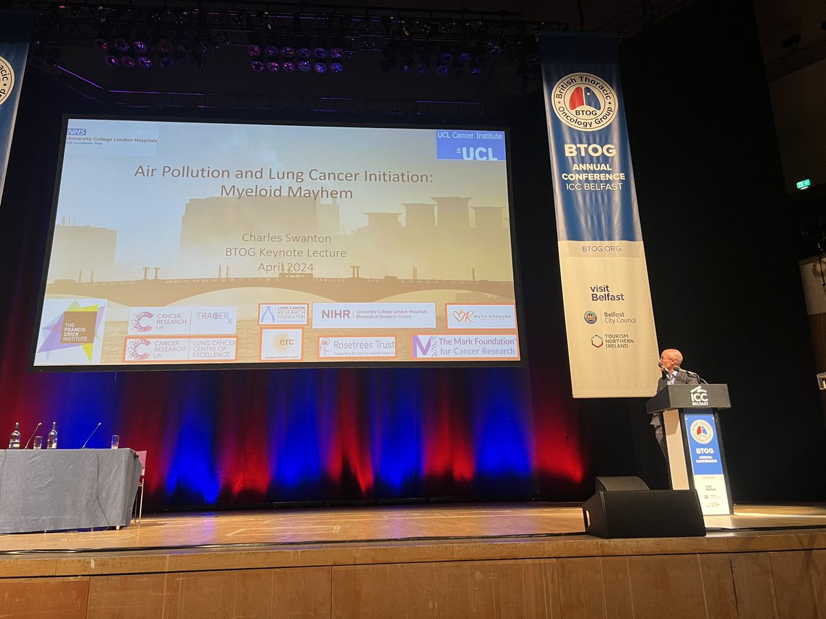 As an interested party in #AirPollution since my first publication 30 years ago, I genuinely believe that the work from @CharlesSwanton @CR_UK in #lungcancer in #neversmokers @BTOGORG #BTOG24 will contribute to global health & environmental policy in multiple ways