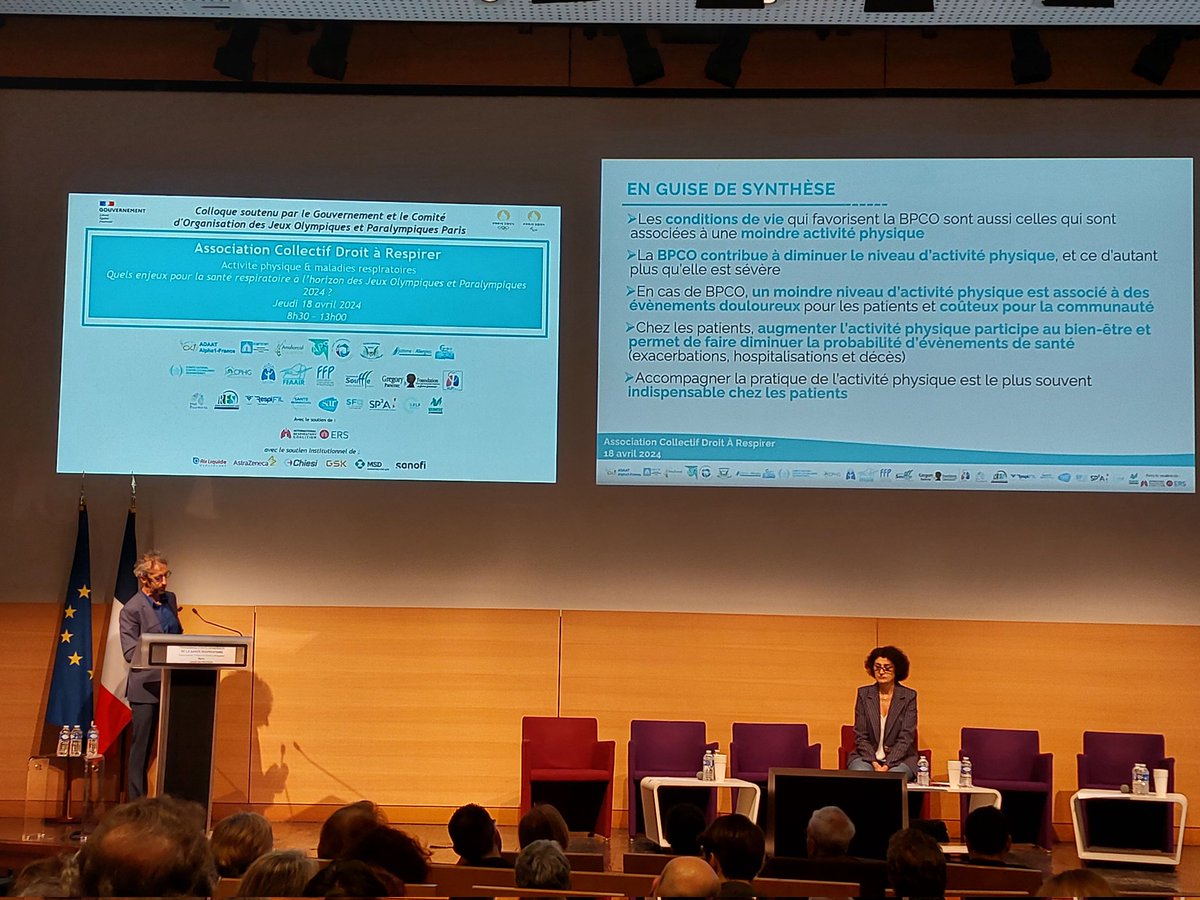 🔴 [Droit à Respirer ] : 3ème colloque📍<a href="/Sante_Gouv/">Ministère de la Santé</a> 

Le Pr Bruno Degano <a href="/CHU_Grenoble/">CHU Grenoble Alpes</a> évoque le parcours des patients #BPCO avec notamment les facteurs liés à la naissance, l'enfance, qui peuvent conduire à un capial #pulmonaire faible à l'âge adulte, difficultés à faire #APA
