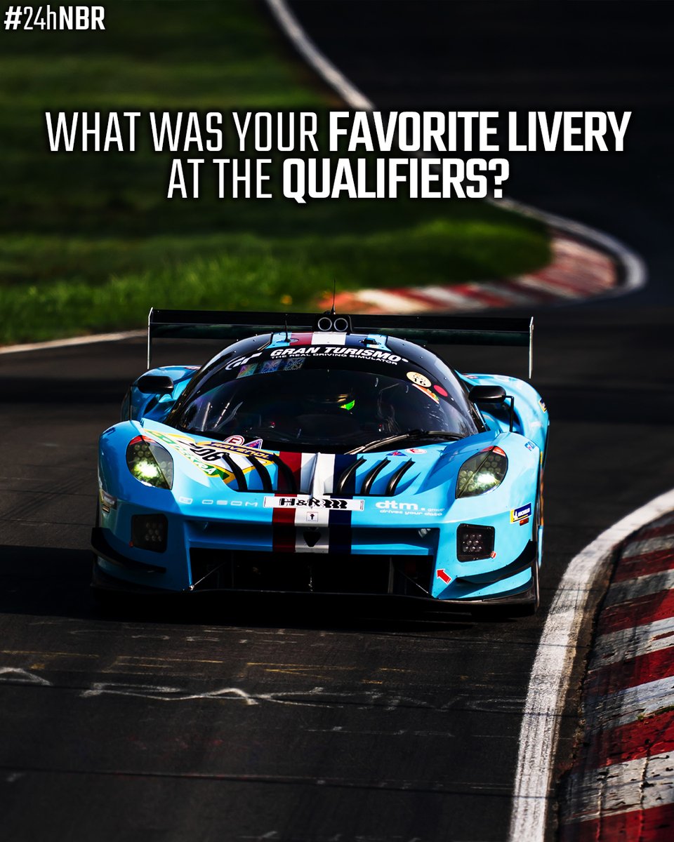 Ready, set, vote! 🏁 Which livery caught your eye at the 24h Qualifiers? Share your favorite in the comments! #24hNBR #nring #24hnurburgring #nürburgring #nordschleife #grünehölle #greenhell