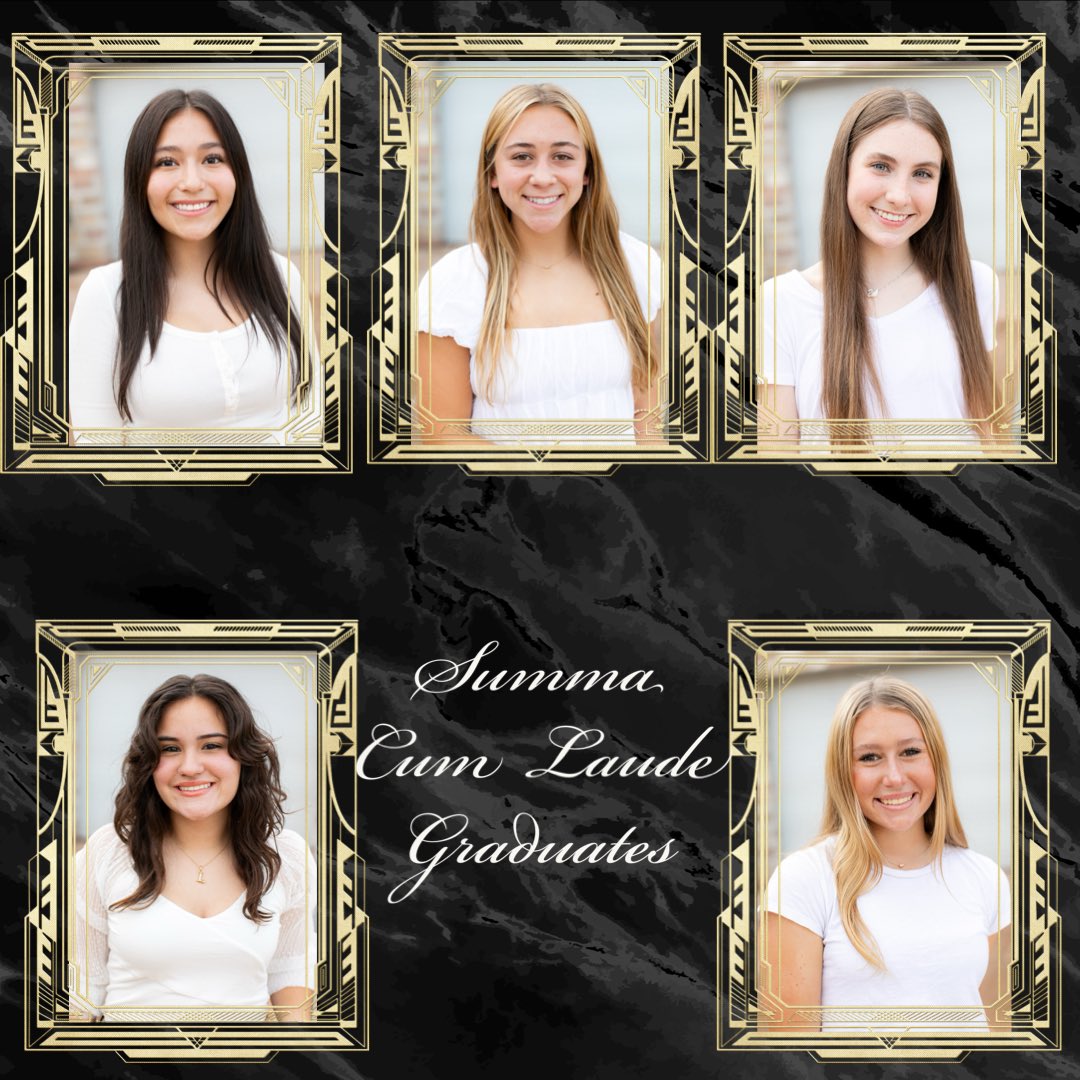 These girls work hard on and off the field. Congratulations to our seniors who were recognized last night as Summa Cum Laude graduates.