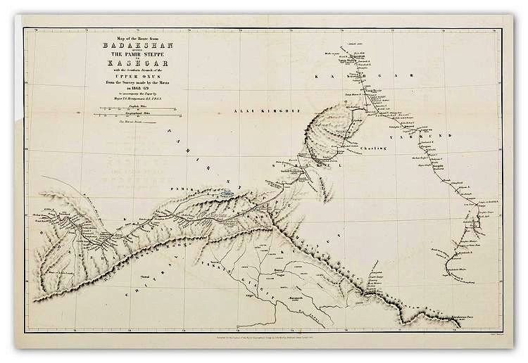 The_North_Blood's tweet photo. The east route is probably Mintaka's pass, and the west route is Killick pass. #Badakshan #pamir #kanjut #kashgar #yarqand #oxus #Hunza #Karakoram #Himalayas #Hindukush #GilgitBaltistan #History #Maps @AsmakLone @odysseuslahori @OxusSociety @ASIGoI @BiruniKhorasan @CarlZha https://t.co/VMZNwUpMCJ