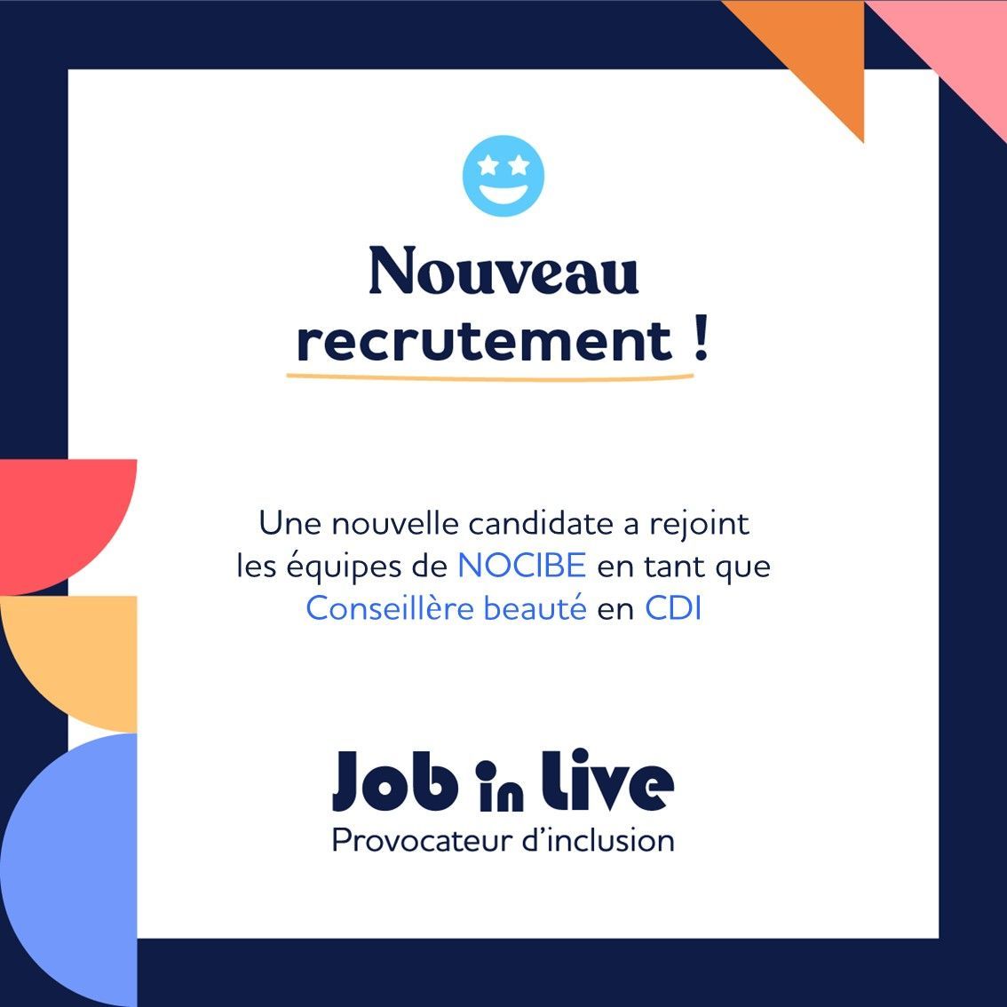 Bonne nouvelle ! Une candidate a été recrutée avec succès à Toulouse lors du Job Tour de <a href="/Nocibe/">NOCIBE France</a> grâce à l'accompagnement de notre équipe 🥳
#Recrutement #Inclusion #Handicap