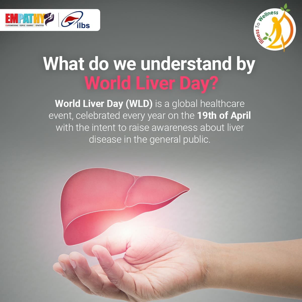 Raising awareness, saving lives!
                       
This #WorldLiverDay let's shed some light on liver diseases and promote preventive care worldwide. 

#WorldLiverDay #IllnessToWellness #ILBS #LiverHealth #theempathycampaign