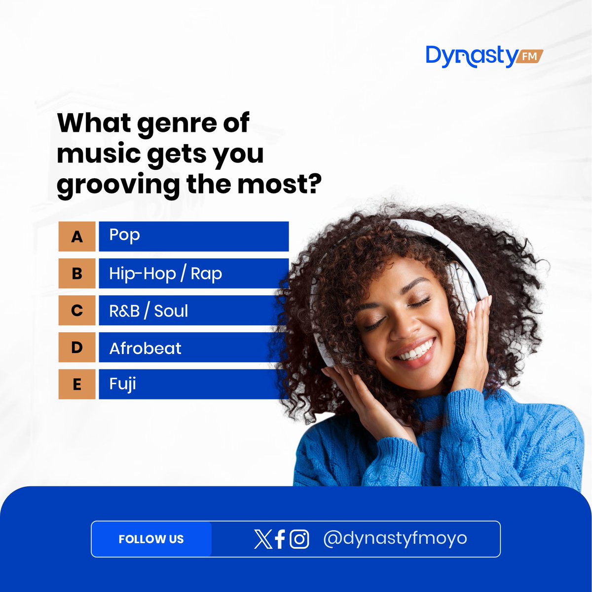 Let's settle the debate: what's your go-to music genre? Cast your vote in our interactive poll and let's find out which genre reigns supreme! #MusicPoll #DynastyRadio