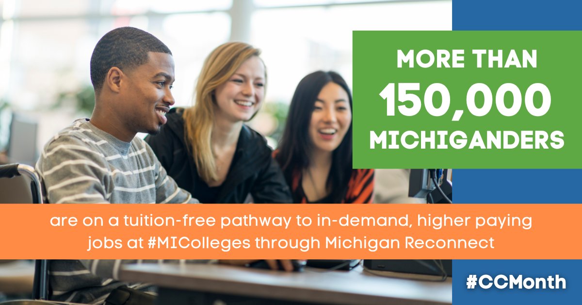 Michigan Reconnect is changing the game by offering tuition-free or deeply discounted associate degrees or skills certificates to eligible Michiganders ages 21 and older.

Don't miss out on this opportunity to pursue your academic dreams.

Learn more at michigan.gov/reconnect.