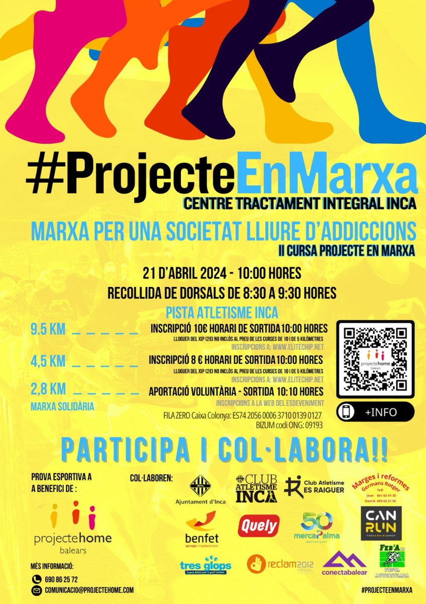 incaciutat's tweet photo. 🔊 Anima't i participa en la II Cursa #ProjecteEnMarxa!
💪 Junts per a una Societat Lliure d'Addiccions
ℹ️Més informació 👇 https://t.co/qql2gQcr6t