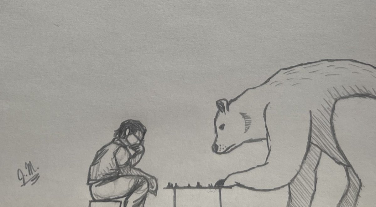 Mental Games

#pencildrawing #drawing #draw #pencilsketch #sketching #sketch #sketchdrawing #sketchbook #pencilart #pencilartist #art #artist #artistsontwitter #sketchart #sketchartist #illustration #illustrationartist #bear #animal #chess #boardgames #Surrealism #surrealart