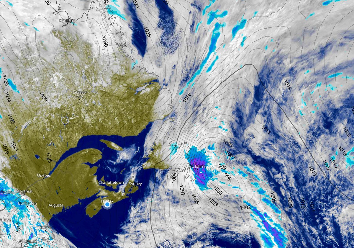 A Rex Block is serving up a wintery mix of weather along Newfoundland's east coast. The science behind that spring pattern is the topic of today's blog: cindyday.ca #aprilsnow #Wind #weather #Science