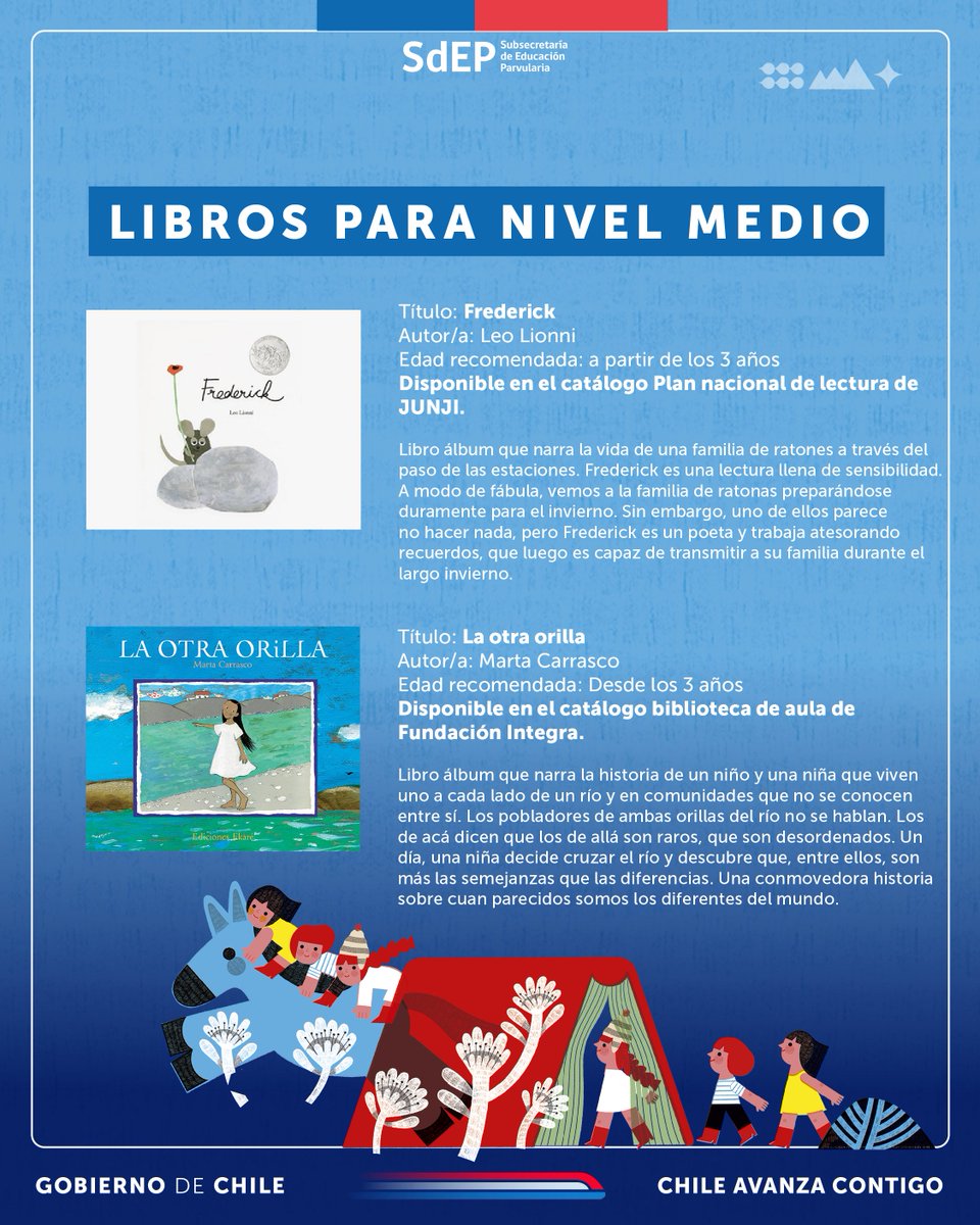 📖👧🏽🧒🏽 Descubrir emociones a través de cuentos es fundamental para el desarrollo de las infancias. Conoce las recomendaciones para niñas y niños de nivel medio 🔗parvularia.mineduc.cl/recursos/libro…