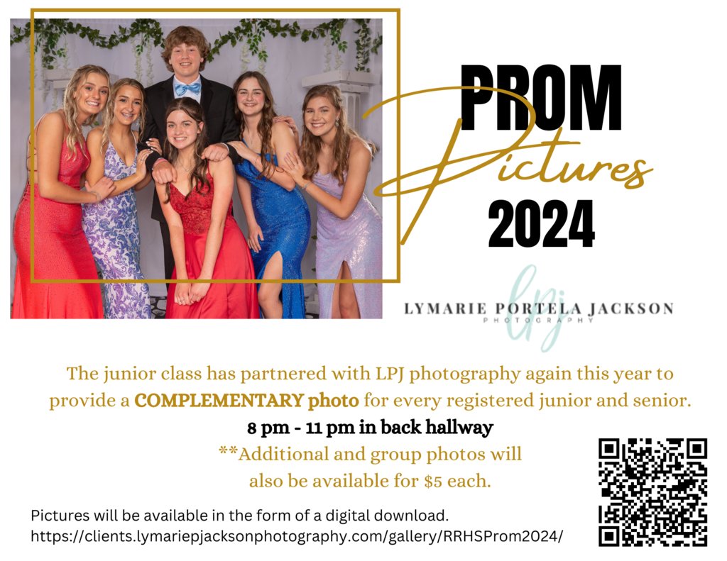 The junior class has partnered with LPJ photography again this year to provide a COMPLIMENTARY photo for every registered junior and senior at Prom! See you Saturday! #TogetherWeSucceed