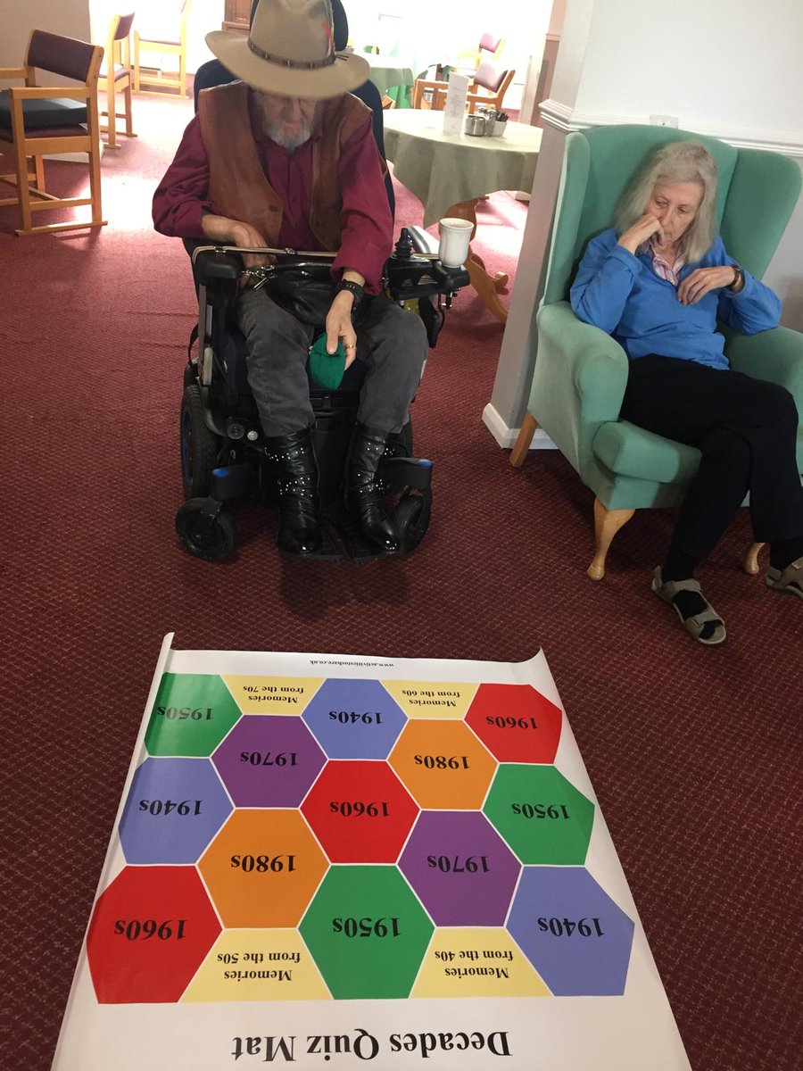 We played a decades floor quiz recently at Pennington Court! Great for hand eye coordination and stimulating their memories!🧠❤️