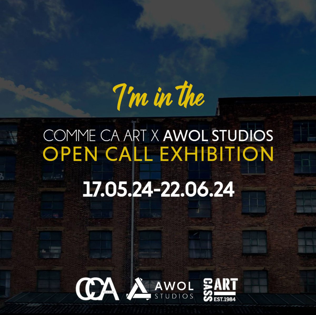 Thought I would share some exciting news today! I have recently discovered that my piece has been selected for the Comme Ca Art and AWOL Studios open call. Thank you very much to the panel for choosing my piece! Look forward to seeing the show in the not too distant...