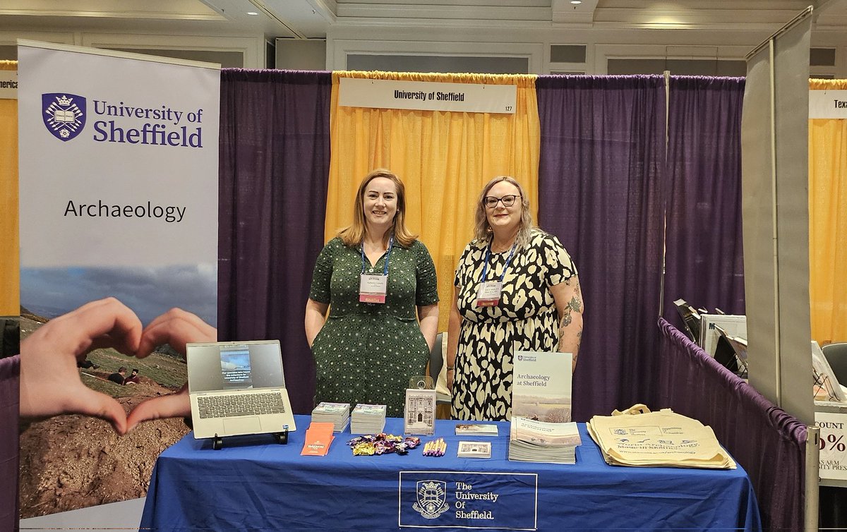 I'm at the #SAA2024NOLA conference with @Yvette_A88 and excited to talk about @UniShefArch . We're at booth 127 in the exhibit hall. Come say hi!