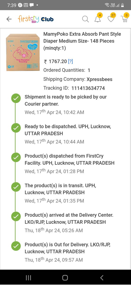 M_Garima28's tweet photo. My order was expected to be delivered today but the deliveryguy(+917991728407) called and said that he can't deliver as the delivery guy of my area is on leave.I insisted that I need it urgently today but he denied delivery today.There's no other way to reach @firstcryindia https://t.co/WPl6RYvNl1