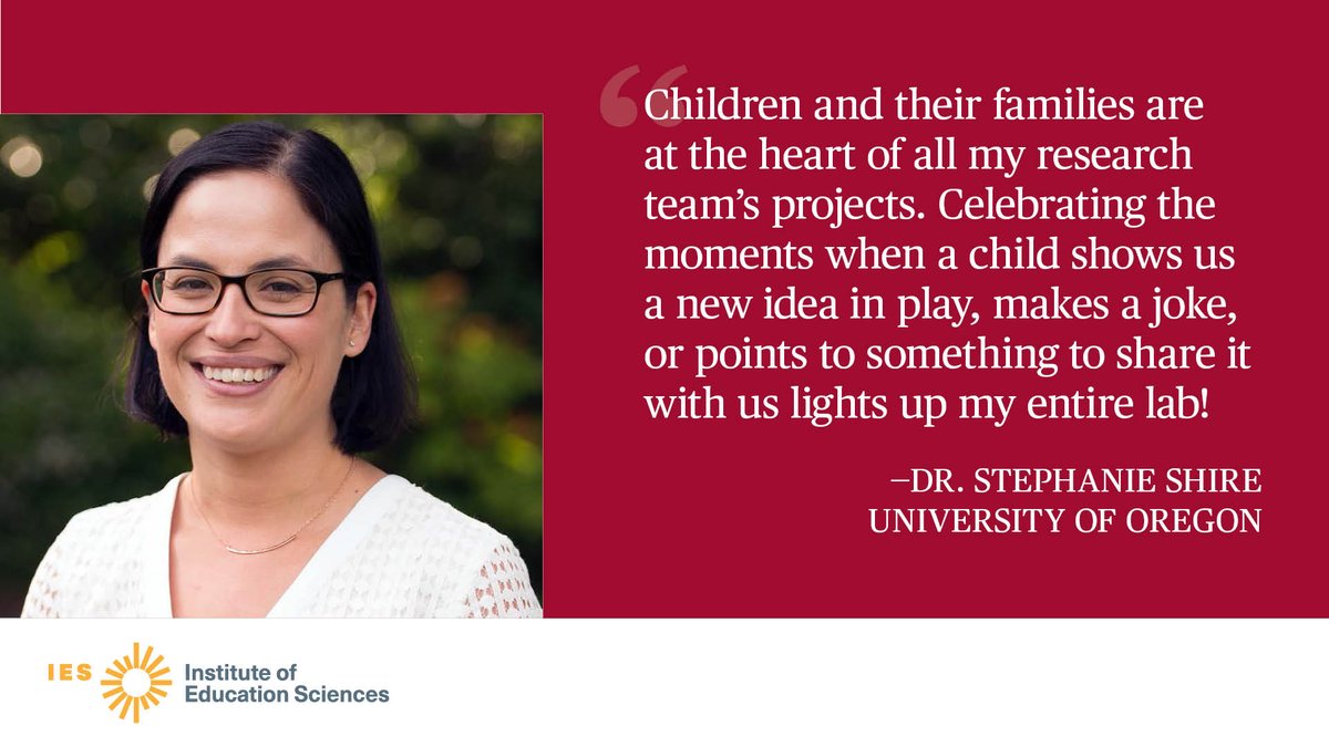 For #AutismAwarenessMonth, our new blog features an interview with Dr. Stephanie Shire (@uoeducation), who discusses her current project on young children with autism and their families, her prior experiences, and advice for early career researchers. ies.ed.gov/blogs/research…