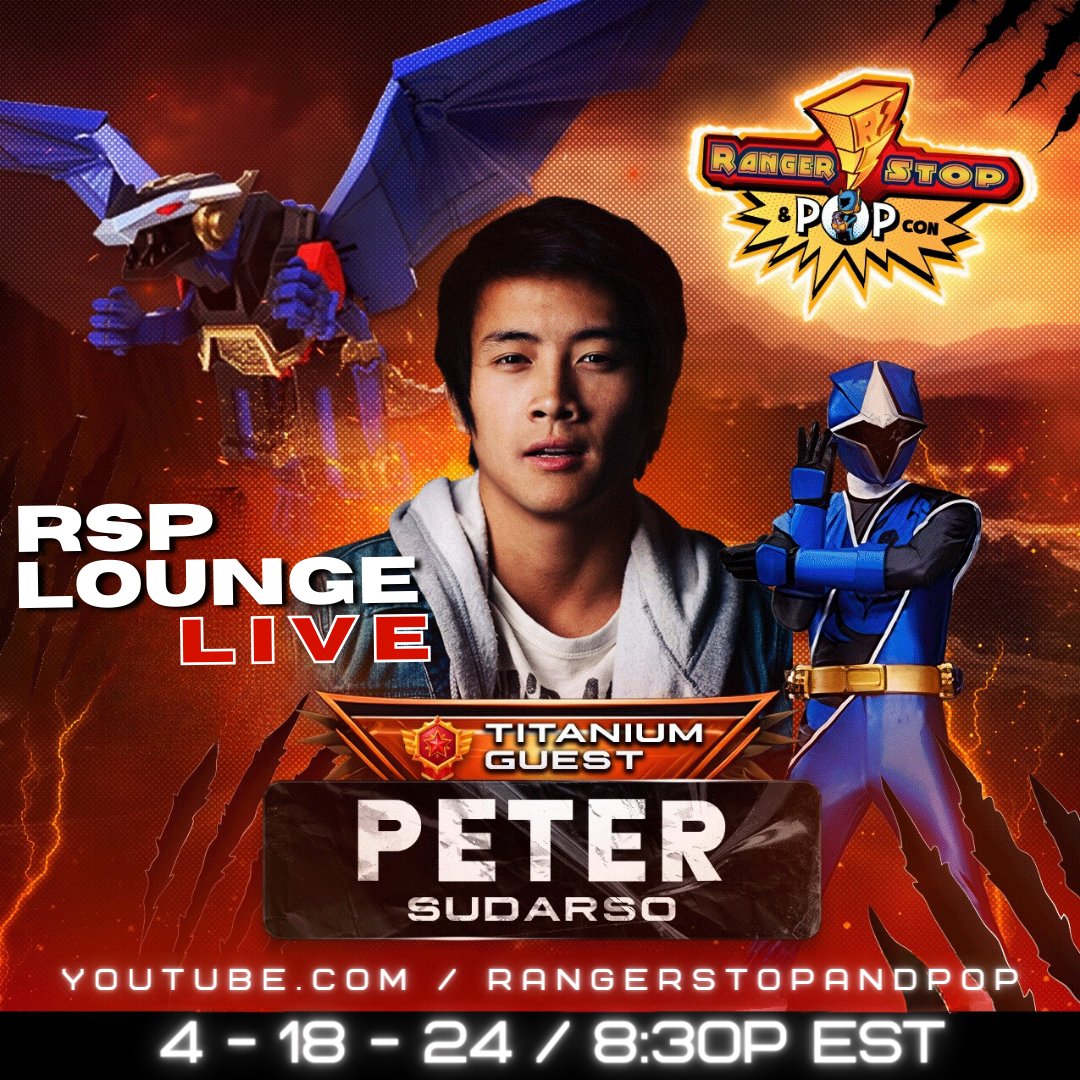 👉 #powerranger fans let’s meetup! Tonight on the #RSPLounge brought to you by @RangerstopPop I get the pleasure to sit down with @PeterSAdrian Better known for his role in Power Rangers ninja steel! tune in tonight at 8:30 PM Eastern time and come be part of the show as…