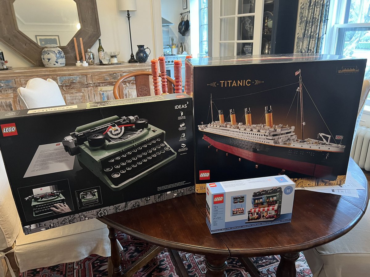 We celebrated Mustangs 60th birthday yesterday. Today is my 60th! I always be one day younger than the Mustang. My family know me too well, they knew just what to get me, Legos! I see some fun builds in my future. #legotitanic #legotypewriter