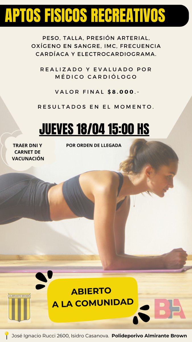 🏥 ¡Hoy en la Ciudad Deportiva! ⚠️ Abierto a la comunidad.