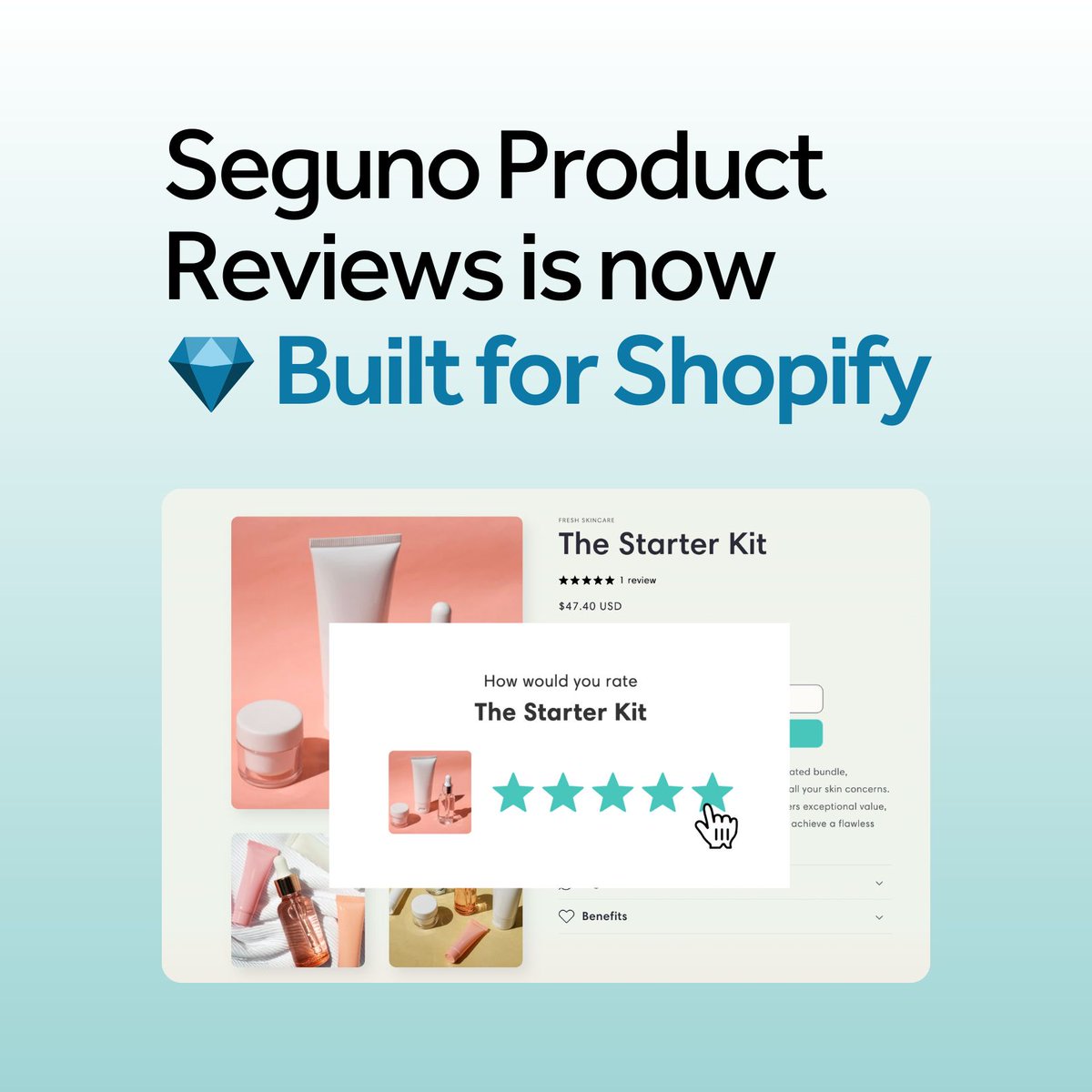 SegunoSoftware's tweet image. 🎉 Seguno Product Reviews has earned Shopify’s prestigious stamp of approval. It joins three other Seguno tools given the Built for Shopify 💎 designation.

Read more about it: seguno.com/blog/seguno-ap…

#builtforshopify