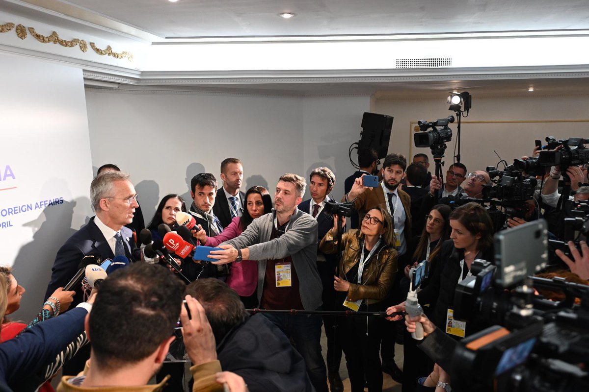 Secretary General @jensstoltenberg took questions from the media at the #G7 in Capri 🇮🇹 today, ahead of meetings with G7 Foreign Ministers & 🇺🇦 Foreign Minister @DmytroKuleba on #Ukraine