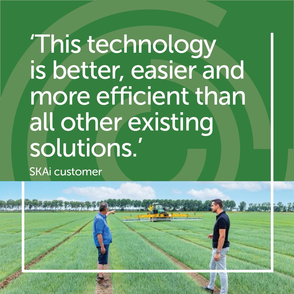 SoilEssentials's tweet photo. This customer, a spring onion grower, is using our SKAi spot spraying system to successfully manage volunteer potatoes in his high-value crops.
For more info call Rod on 01356 650459.
#farmingsmarter #SKAi #spotspraying  #farming #agriculture #precisionfarming #precisionag #crops https://t.co/kyNe9DHP3n