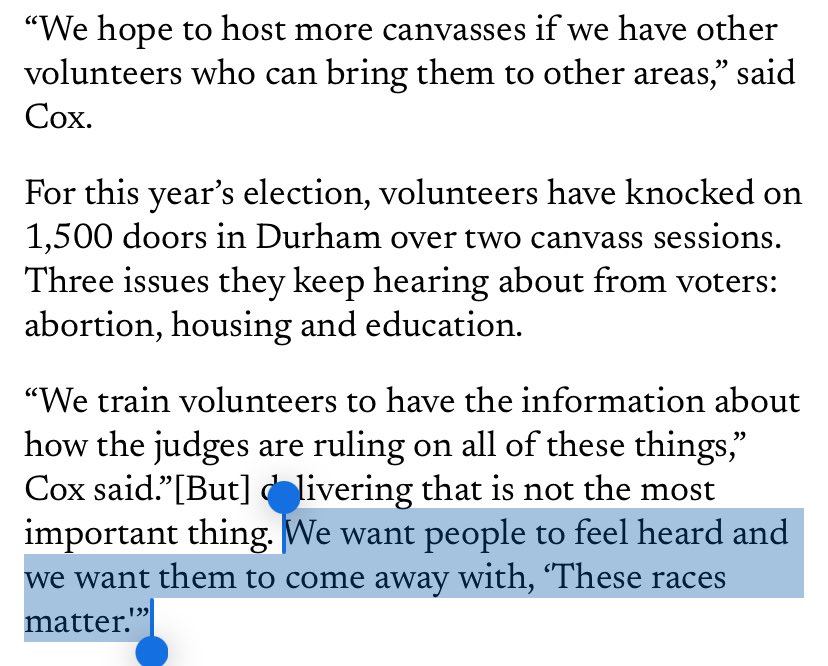 Y’all, @flip_NC is looking for folks to talk to voters about the Supreme Court election. It’s fun, and it’s so important! ncnewsline.com/2024/04/18/mee… #ncpol