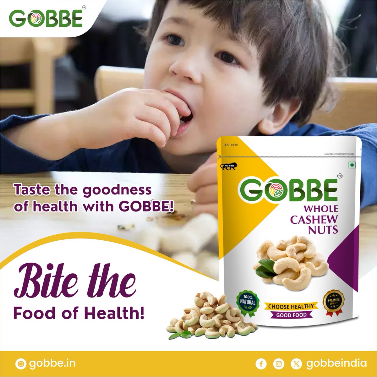 Visit GOBBE - A Health Food & Dry Fruit Store today!
Gobbe.in
linktr.ee/gobbeindia

#gobbe #healthconsciousliving #nutritionnest #premiumdryfruits #nutsandseeds #nature #qualityindulgence #healthy #healthysnacking #dryfruits #dryfruitstore #banglore #india