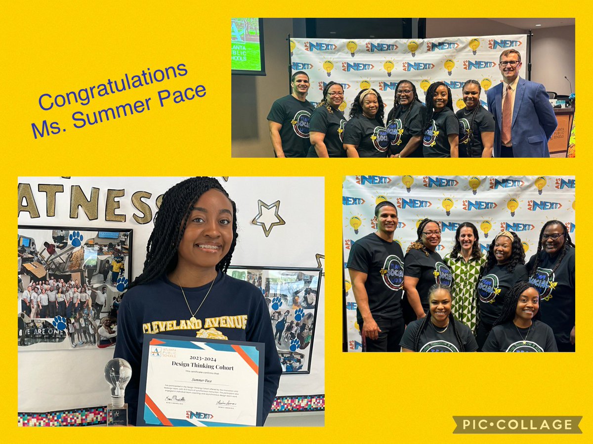 Congratulations to CAE’s Social Worker, Ms. Summer Pace! APS Design Thinking cohort. @ATLInnovates