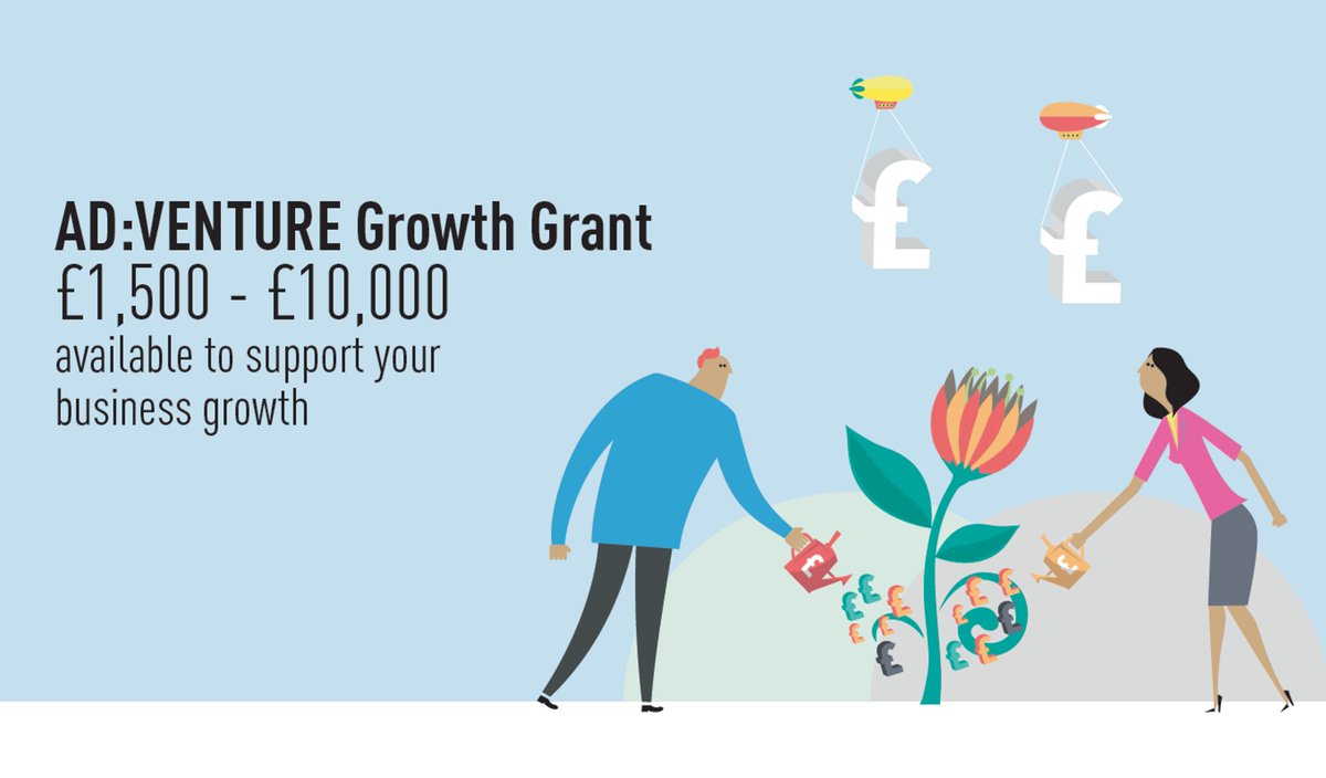 Want to know more about the AD:VENTURE Growth Grant? This online session will cover: 📋Eligibility criteria - Understand if your business qualifies 💸Approved uses - Learn what expenses the grant can cover ❓Live Q&A - Get personalised answers 9 May - ad-venture.org.uk/events/details…