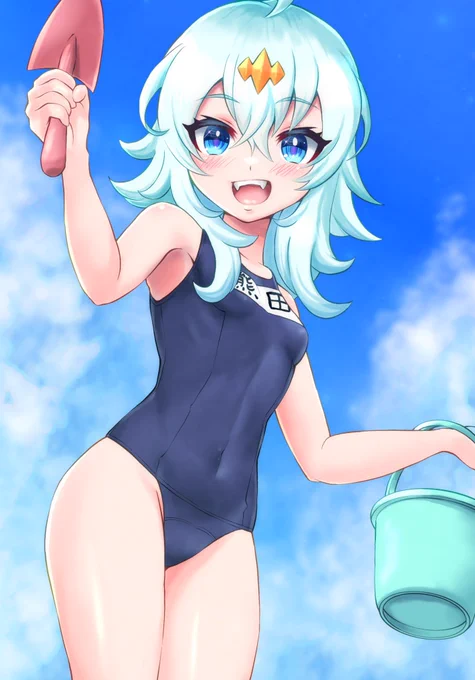 水着すず仕上げました〜#デュエマ #デュエマ虹アート #デュ絵マ #ドラ娘FA 