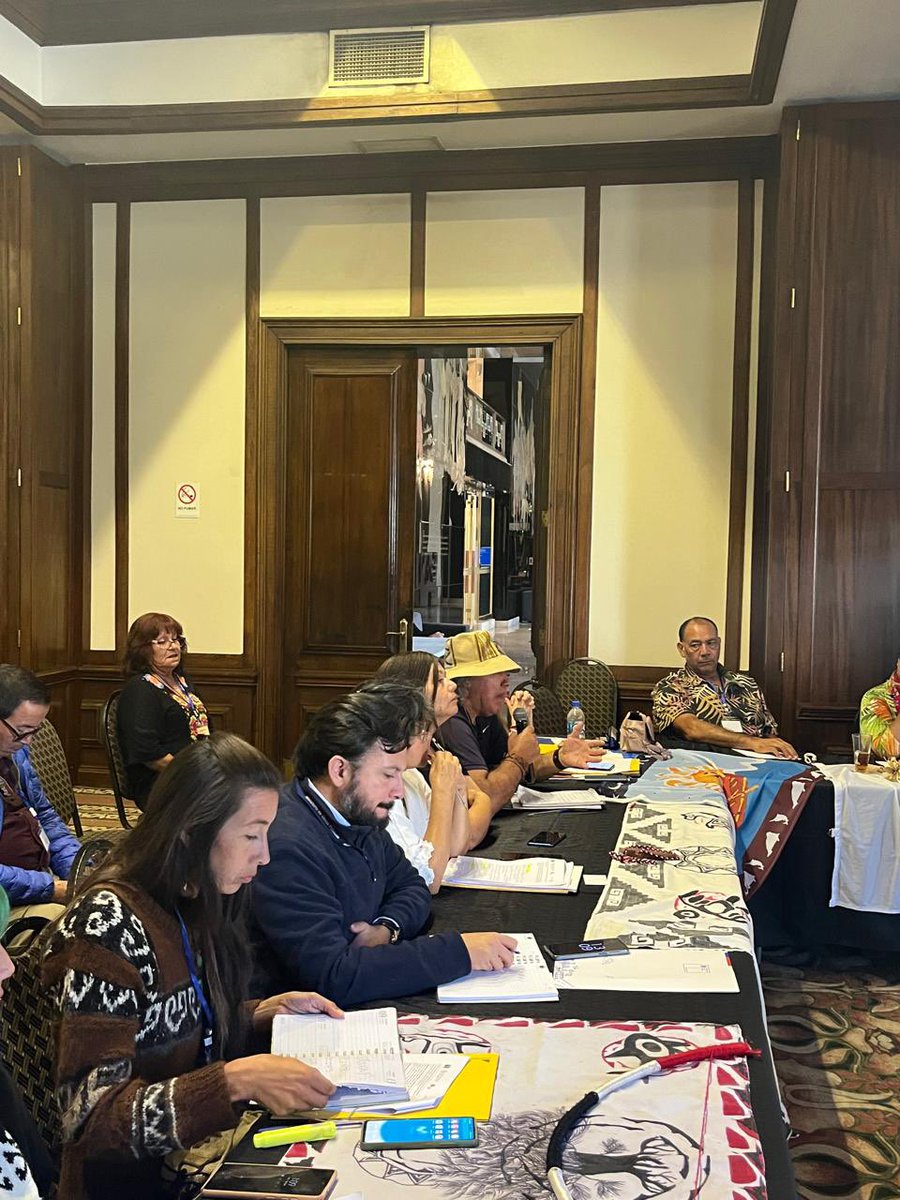 Con más de 40 delegados/as de los 11 Pueblos Indígenas, la presencia de nuestra representante Eve Crowley y el director general de aguas, Rodrigo Sanhueza de #DGA, se realizó taller nacional para el anteproyecto del Plan de Adaptación al Cambio Climático en Recursos Hídricos