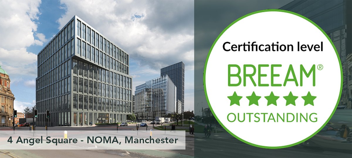 4 Angel Square - @NOMA_mcr now BREEAM Outstanding certified!

<1% of all registered UK non-domestic buildings achieve this level.

Working with @FederatedHermes @mepc @bandkbuild  @SimpsonHaugh, @burohappold, @Engineering_SES   

hello@mainer.co.uk for more info

#BREEAM