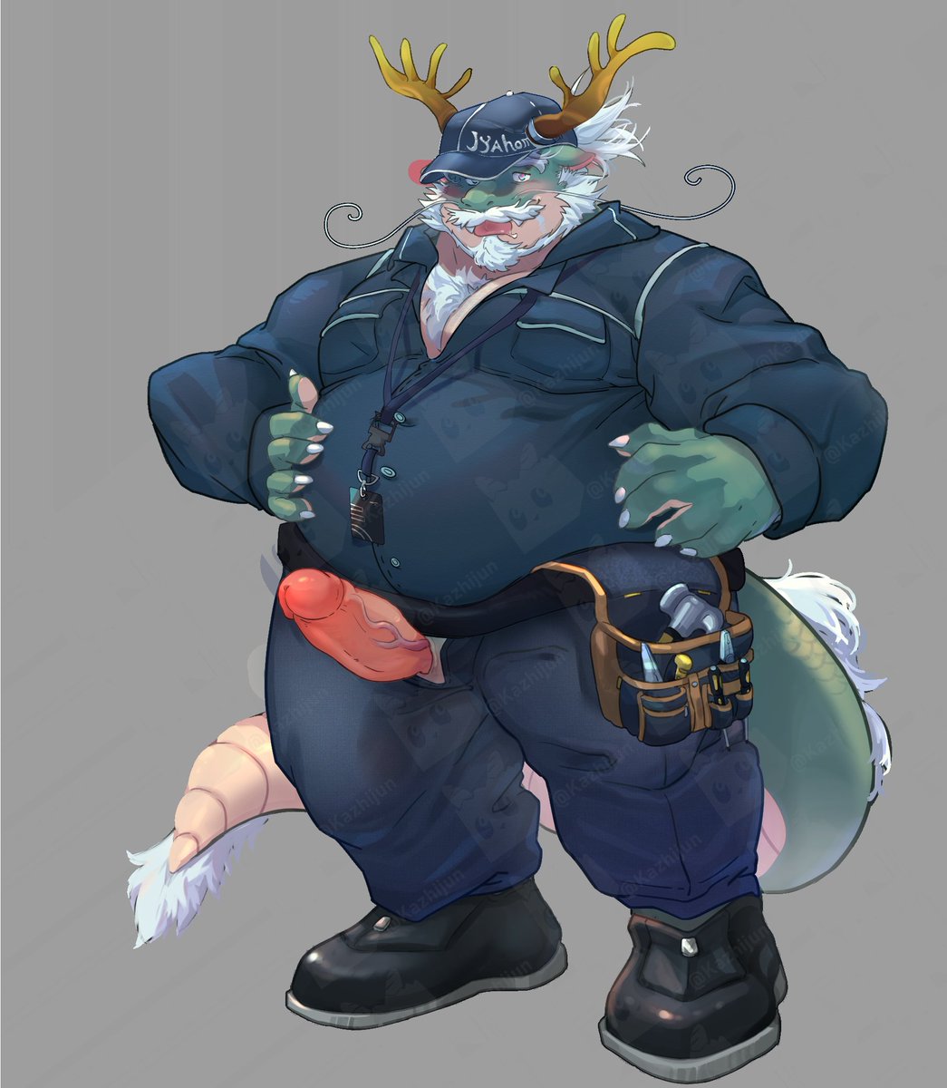 kazhijun's tweet photo. （初次接委托 角色为委托人的oc）＃furryart #r18 #dragon 🐉 https://t.co/jiY4t4j8a7