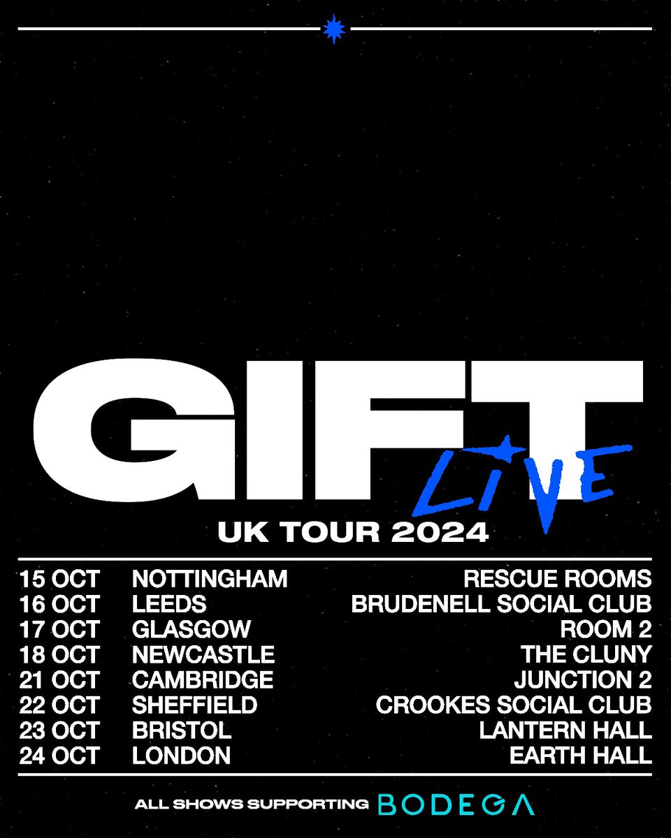 Thrilled to announce we’ll be coming back to the UK supporting @bodegabk in October Tix on sale now