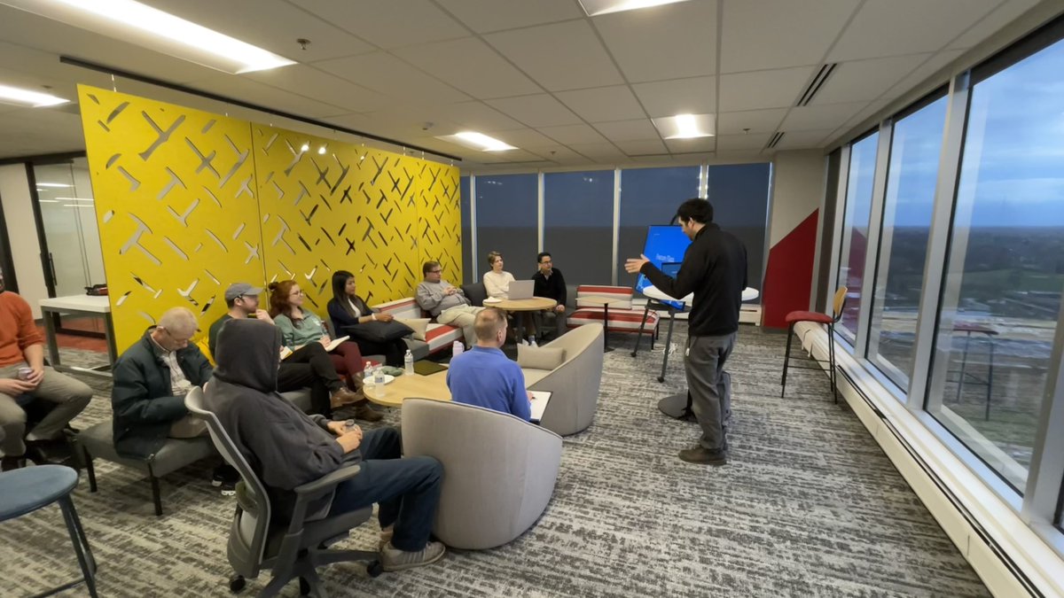 Great feature flags talk from @klein_joshuaa at #MIDOTNET. Thanks for speaking! Next month's meeting is May 15 at 5:30pm. Announcement coming soon. Thank you @Epitec for hosting! The new office is great.