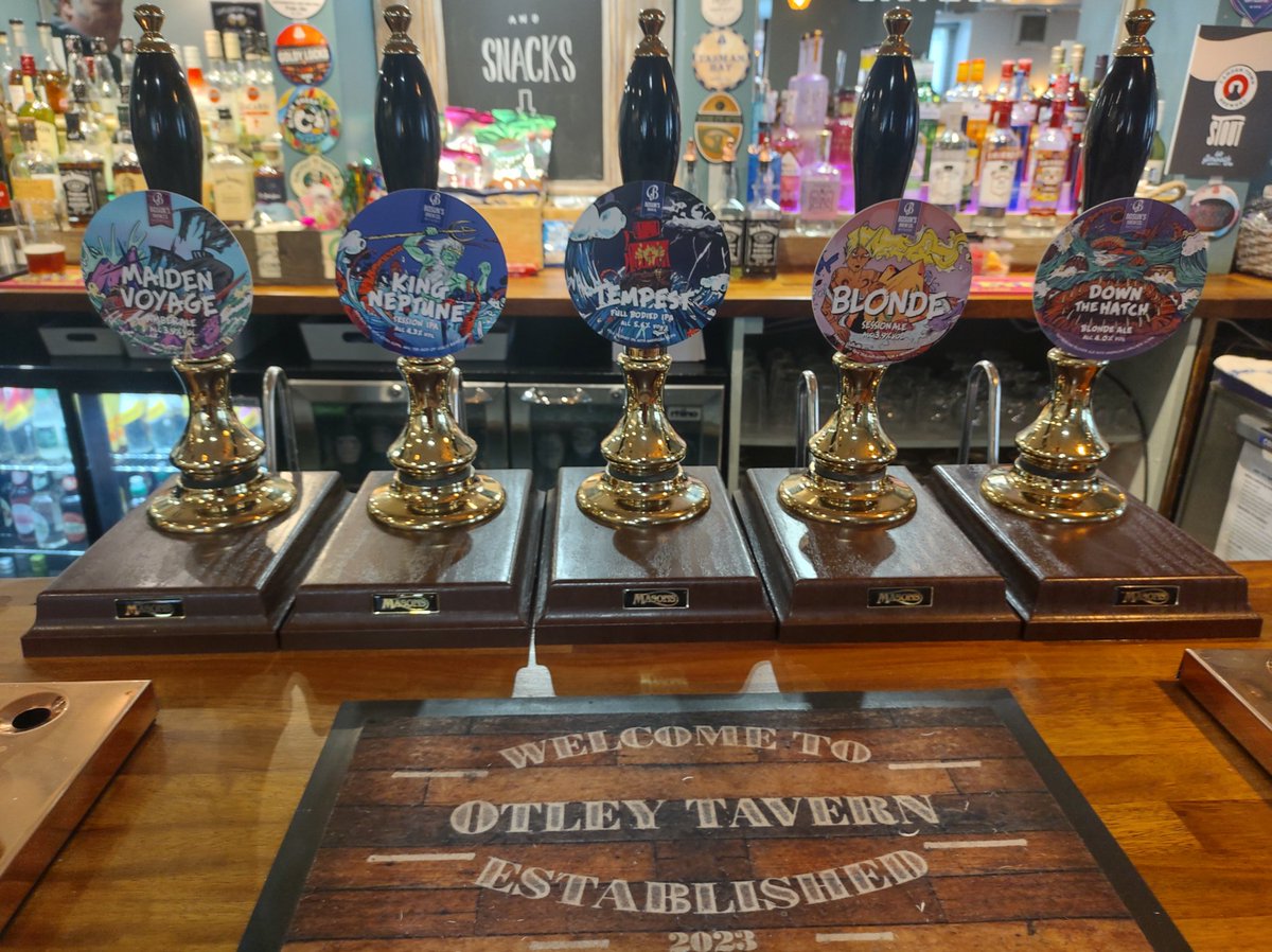 That's a real tap takeover - 5 x Bosun's beers now on at The Otley Tavern. Not only that, it's 2 pints for the price of one all day (so that's any 2 for 4 quid!) Get down before they run out!