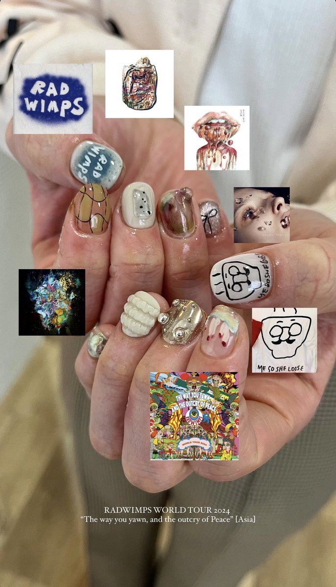 RADWIMPSジャケ写ネイル #radwimps #ジャケ写ネイル #アートネイル
