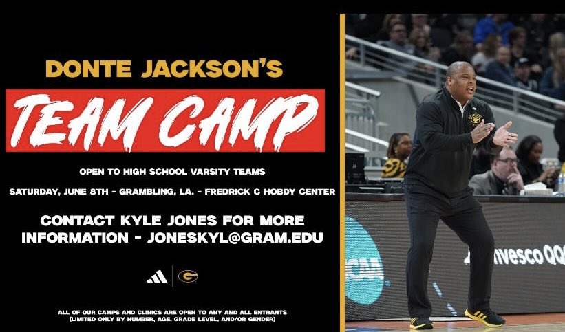 The Donte Jackson Team Camp date is set‼️‼️ Calling out all high school programs from LA, TX, MS, AR come showcase your team’s talent‼️‼️ Looking for future G Men Payments: Online or Cash mensbasketball.gsutigersportscamps.com/team-camp.cfm Checks: Make Payable to The Donte Jackson Team Camp