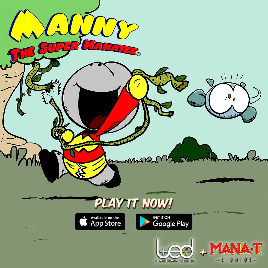 leddevstudios's tweet photo. Google Play: 
https://t.co/C1W2ZJJ3eQ
 #leddevstudios #manatstudios #MannyTheSuperManatee #videogames #gamedevpr #gamespr #PR #industrialocal #hechoenpuertorico #manatí #manatíes #yesIcan #siyovoyami #GooglePlay #AppStore #running #endless #gamesdevpr  #manatiespr #manny #fun https://t.co/0wab6I2DXl